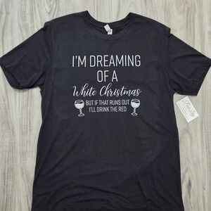 Pink Lily Graphic Tee with Christmas Quote